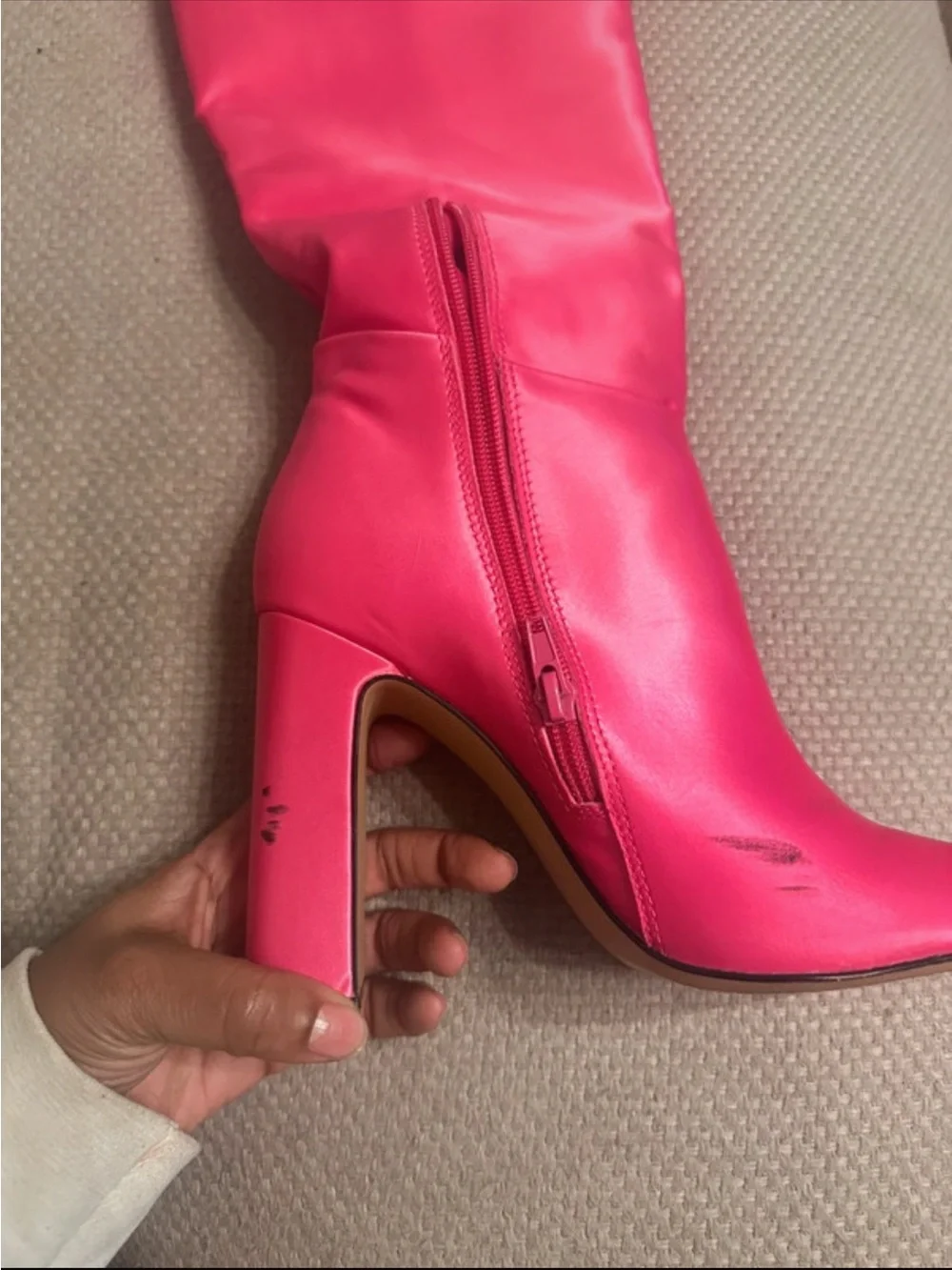 Steve Madden Hot Pink Ambrose Mid-Calf Block Heel Boots